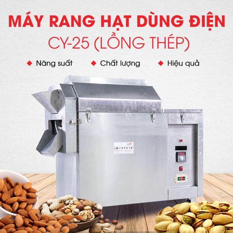 Máy rang hạt đa năng điện CY-25 (Lồng thép)