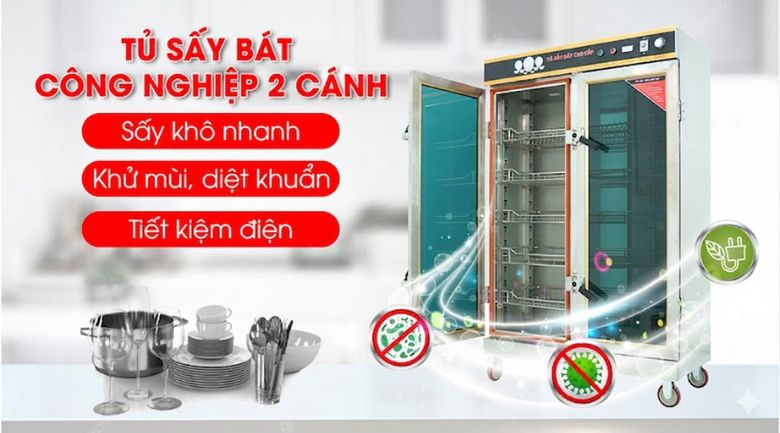 Tủ sấy bát công nghiệp 2 cánh Thiên Trường