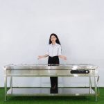 Bàn hâm nóng thức ăn có chân CE