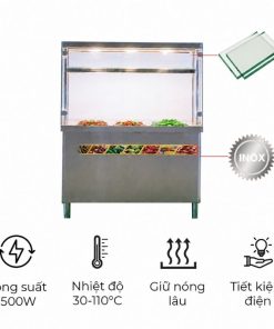 Tủ hâm nóng thức ăn kính vuông KV-1200