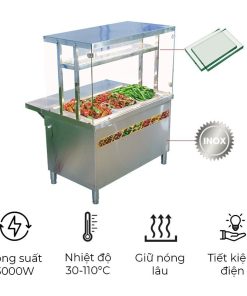 Tủ hâm nóng thức ăn kính vuông KV-1800