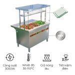 Tủ hâm nóng thức ăn kính vuông KV-2100
