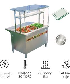 Tủ hâm nóng thức ăn kính vuông KV-2100