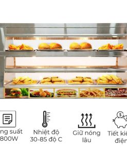 Tủ giữ nóng thực phẩm 2 tầng 1m5 HW-6P