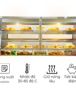 Tủ giữ nóng thực phẩm 2 tầng 1m8 HW-8P