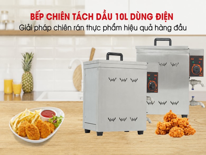 Bếp chiên tách dầu 10L