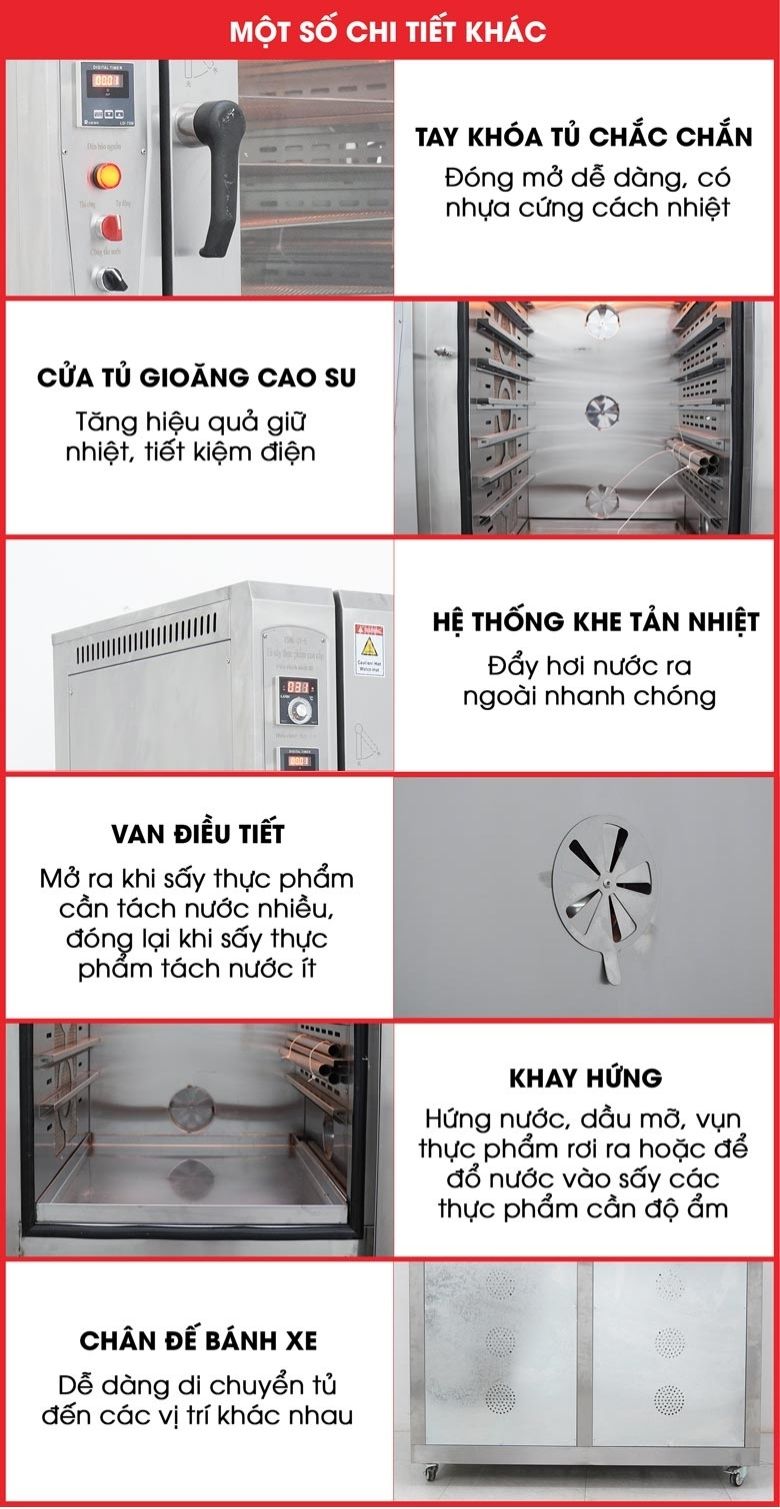 Các chi tiết hỗ trợ giúp quá trình vận hành thuận tiện hơn