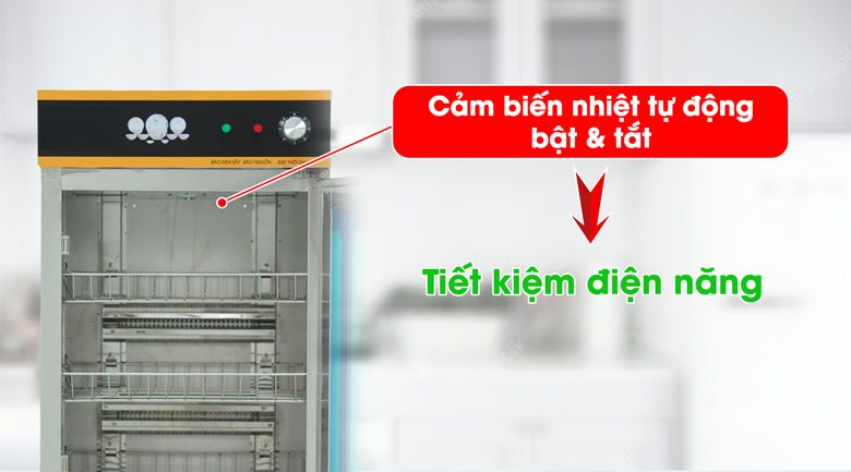 Tính năng cảm biến nhiệt tự động giúp tiết kiệm điện năng