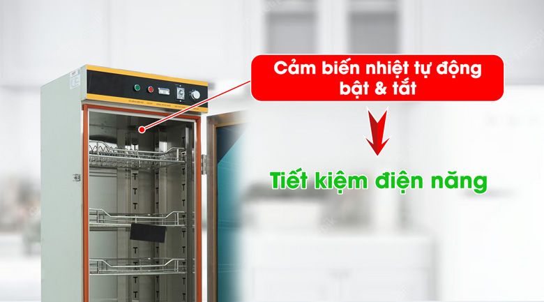 Tính năng cảm biến nhiệt tự động giúp tiết kiệm điện năng