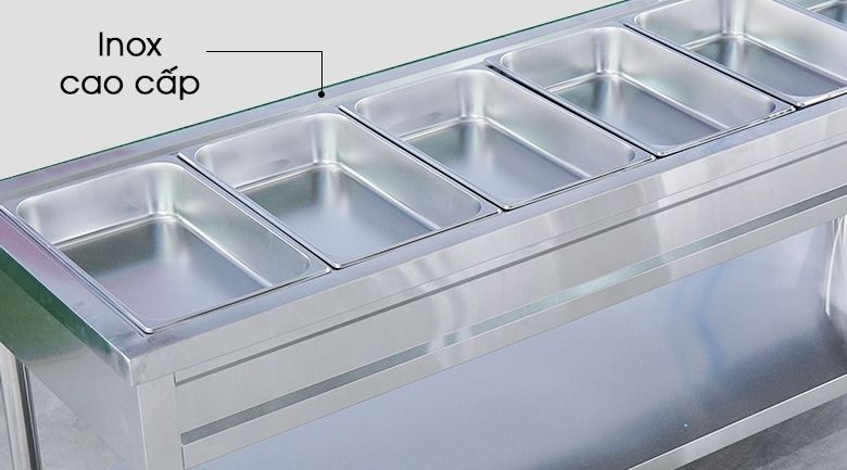 Chất liệu inox cao cấp, có khả năng chịu lực và chịu nhiệt tốt