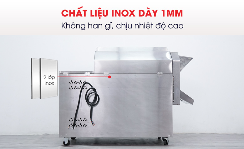 Chất liệu máy rang hạt đa năng điện CY-50 lồng thép