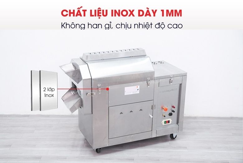 Máy được làm từ chất liệu inox chắc chắn, chất lượng cao