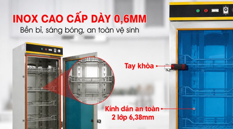 Chế tạo từ chất liệu inox cao cấp bền bỉ hơn các dòng máy cũ