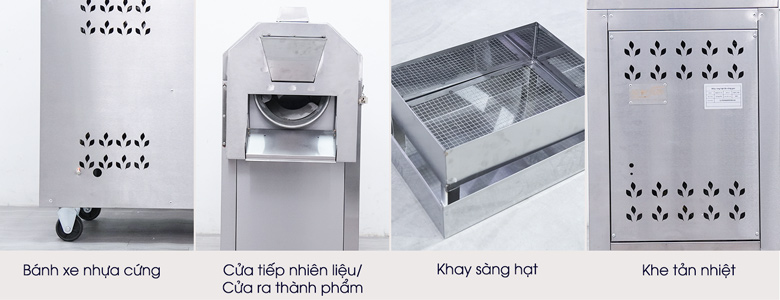 Chi tiết máy rang hạt đa năng gas CY-25