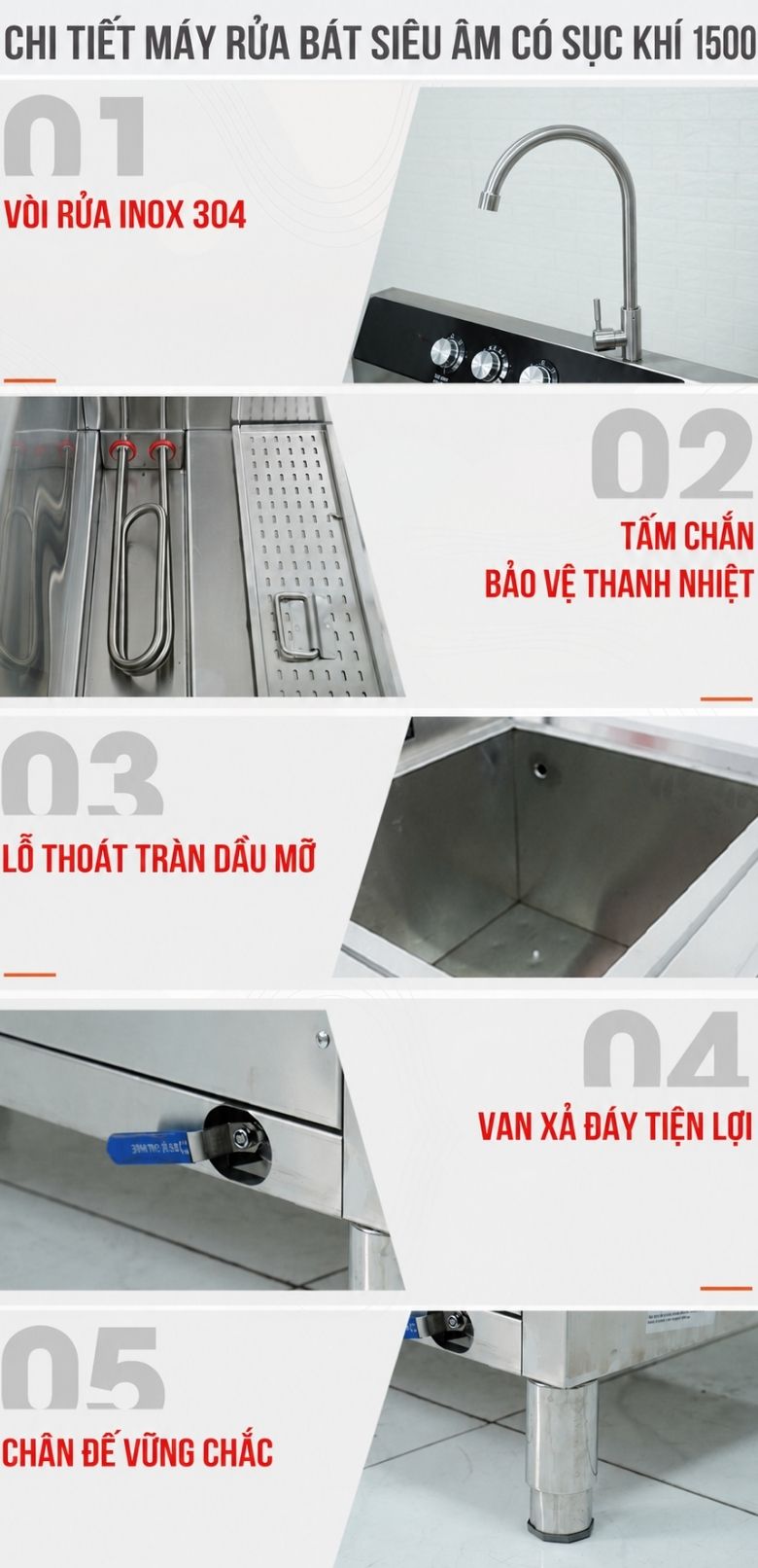 Máy có thiết kế tối ưu với nhiều chi tiết tiện dụng