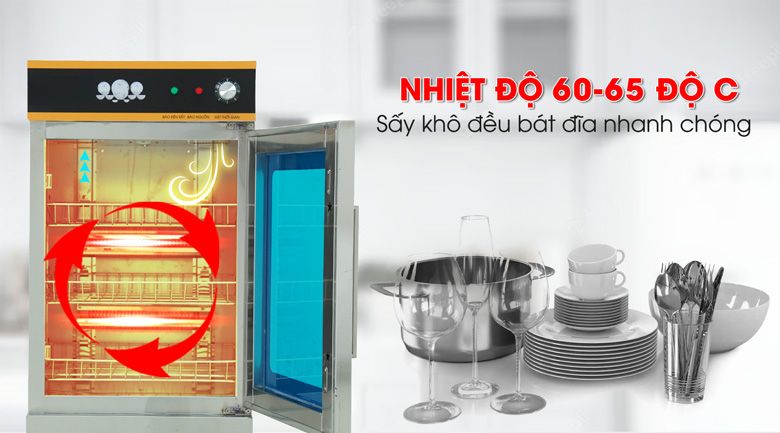 Tủ sở hữu công suất 300W với nhiệt độ 60 - 65 độ C