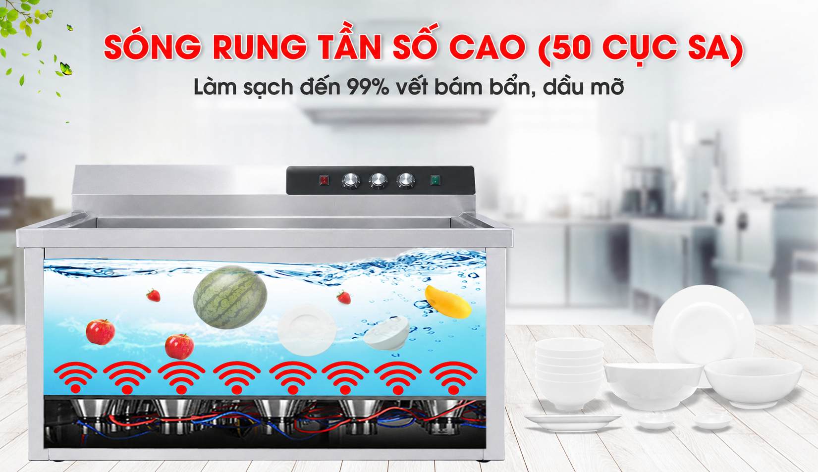 MRS-1500SS chậu đơn sử dụng sóng âm vượt trội