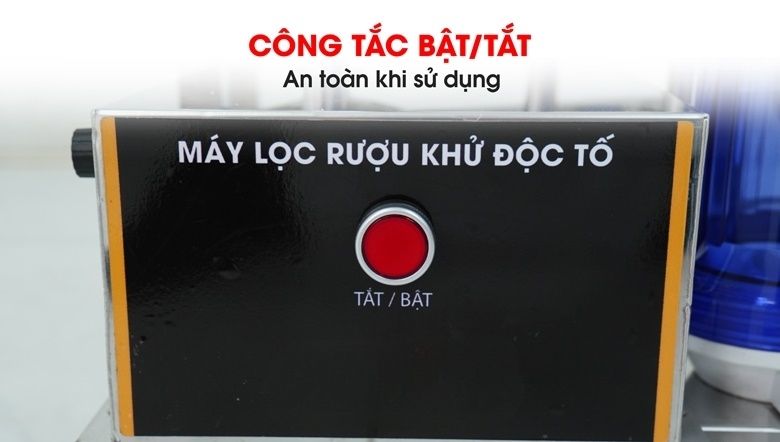 Công tắc bật/tắt trên thân máy, dễ thao tác khi vận hành