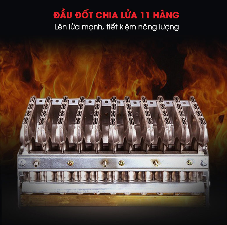 Máy có đầu đốt 11 hàng