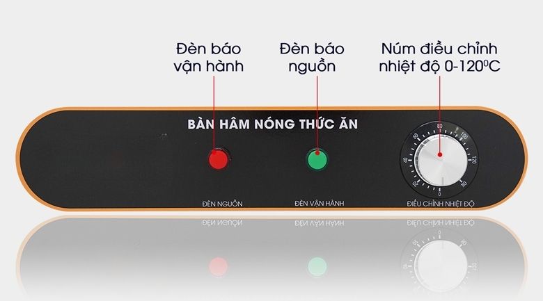 Núm chỉnh nhiệt đơn giản, kiểm soát nhiệt độ dễ dàng