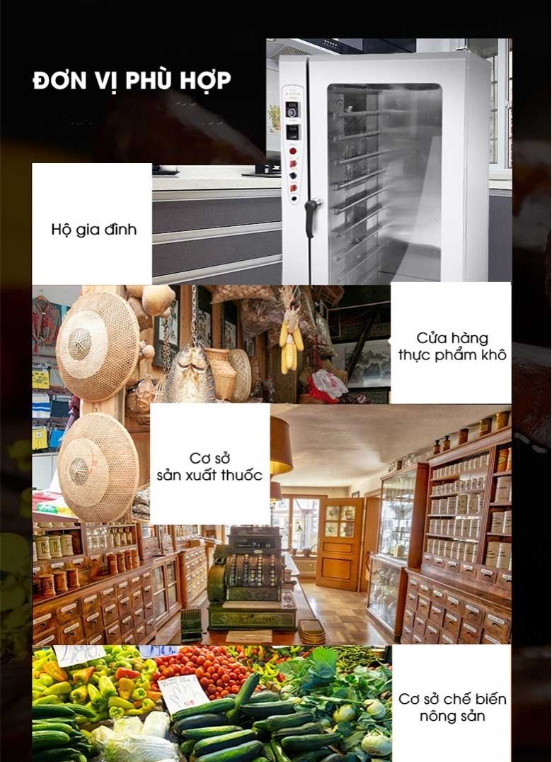 Phù hợp sử dụng trong nhiều cơ sở chế biến, sản xuất