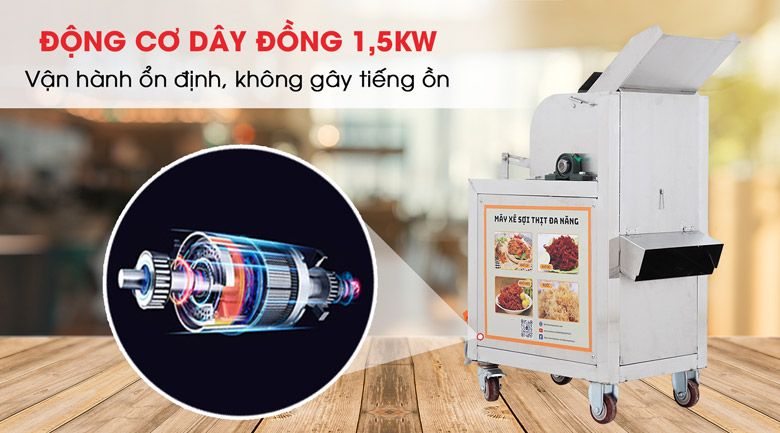 Công suất 1500W cho năng suất cao, hoạt động mạnh mẽ