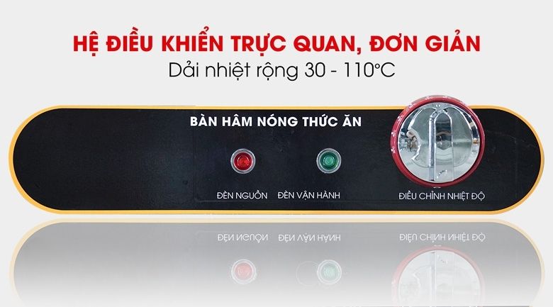 Bảng điều khiển dễ quan sát, điều chỉnh nhiệt độ linh hoạt