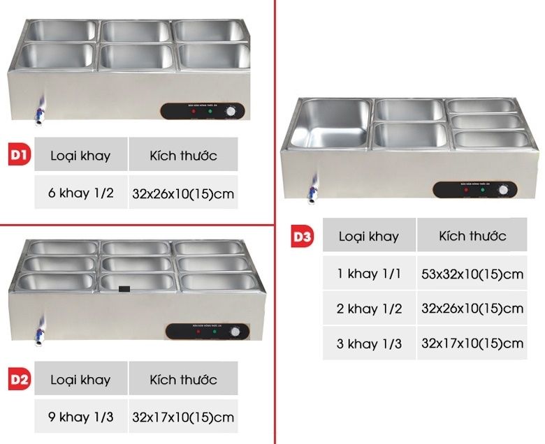 Linh hoạt sắp xếp khay, thuận tiện phân chia nhiều món ăn