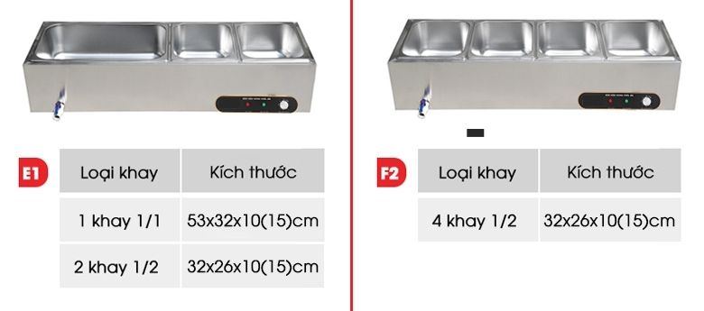 Nhiều cách bố trí khay, thuận tiện phân loại món ăn