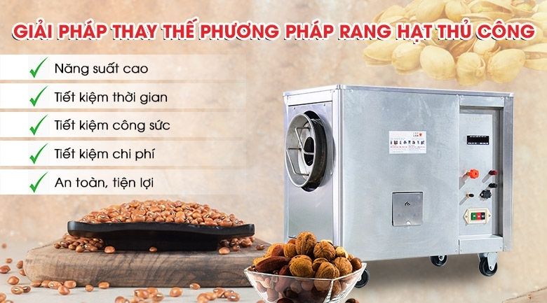 Lợi ích máy rang hạt đa năng gas CY-15