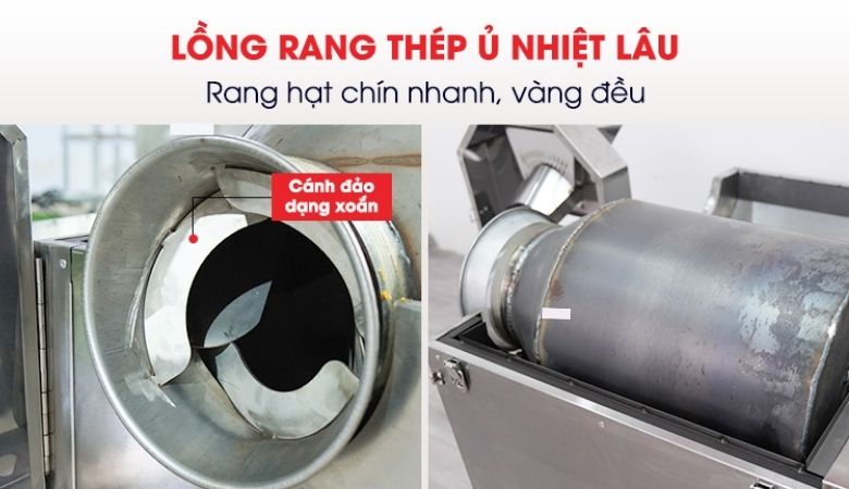 Lồng rang thép ủ nhiệt