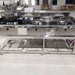 Máy rang cơm kèm 2 bếp xào cao cấp (Inox 304 & chảo thép)