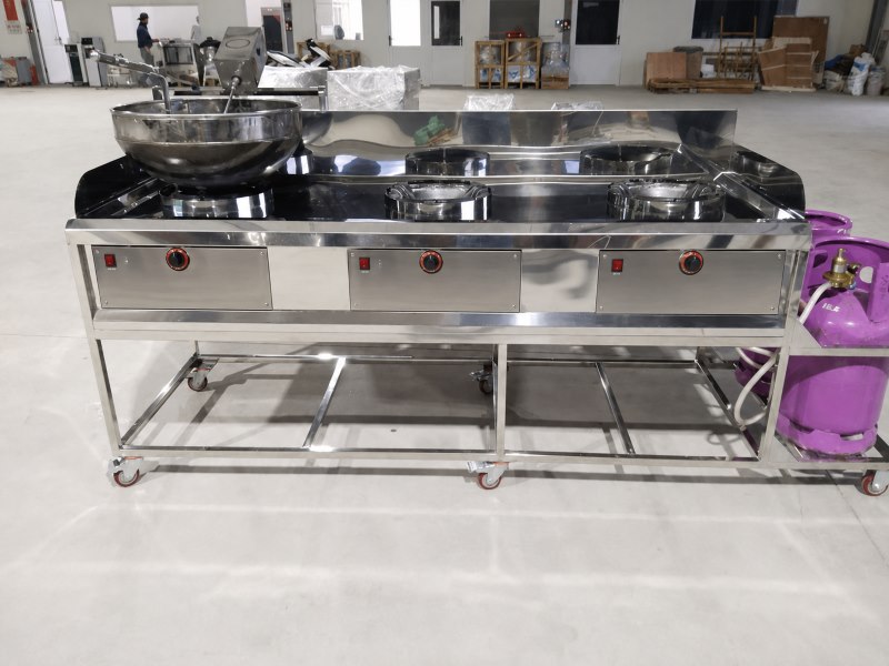 Máy rang cơm kèm 2 bếp xào cao cấp (Inox 304 & chảo thép) - Image 3