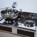 Máy rang cơm kèm 1 bếp xào cao cấp (Inox 304 & chảo thép)