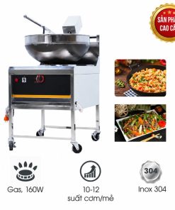 Máy rang cơm tự động cao cấp (Inox 304 & chảo thép)