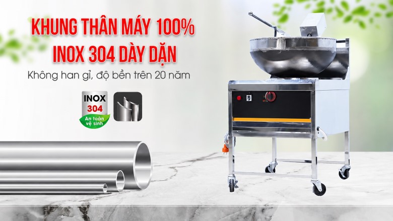 Chất liệu inox 304 cao cấp, độ bền 8-10 năm