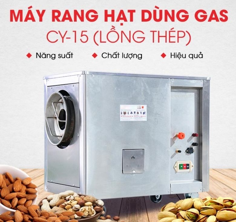 Máy rang hạt đa năng gas CY-15