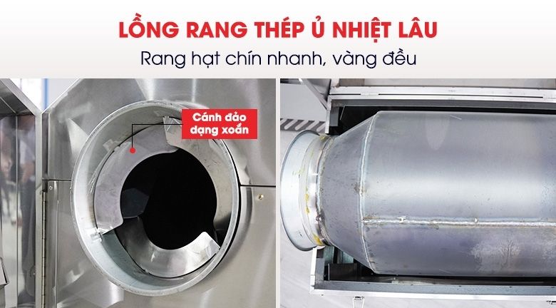 Lồng rang máy rang hạt đa năng gas CY-50 (lồng thép)