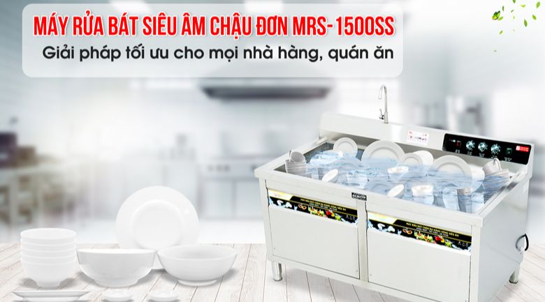 Máy rửa bát siêu âm cao cấp MRS-1500SS (chậu đơn)