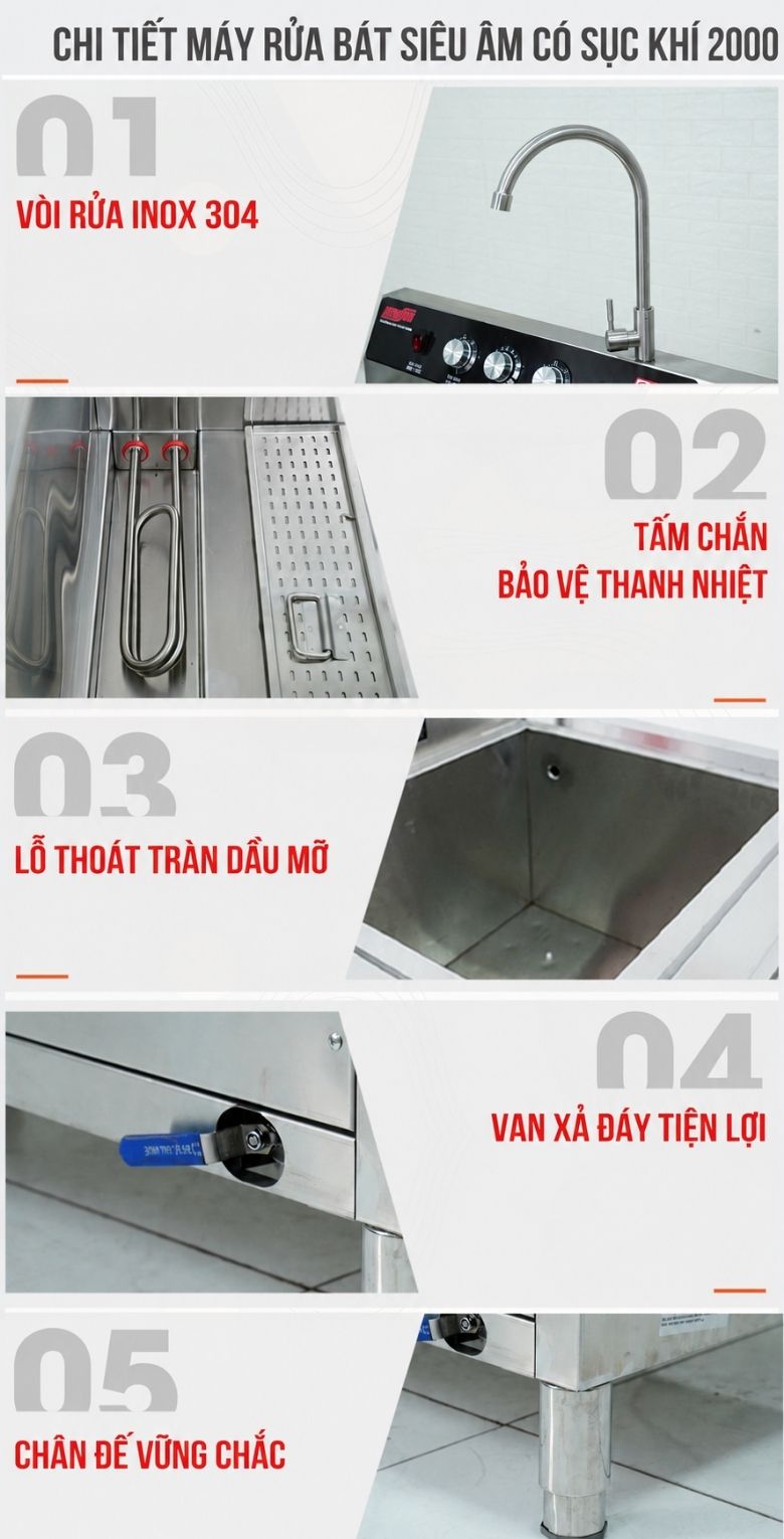 Máy có thiết kế tối ưu với nhiều chi tiết khác