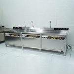 Máy rửa bát siêu âm chậu đôi 3m có sục khí ozone 3000
