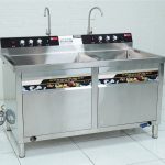 Máy rửa bát siêu âm chậu đôi 1m5 có sục khí ozone 1500