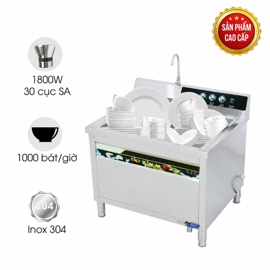 Máy rửa bát siêu âm cao cấp MRS-1000SS (chậu đơn)