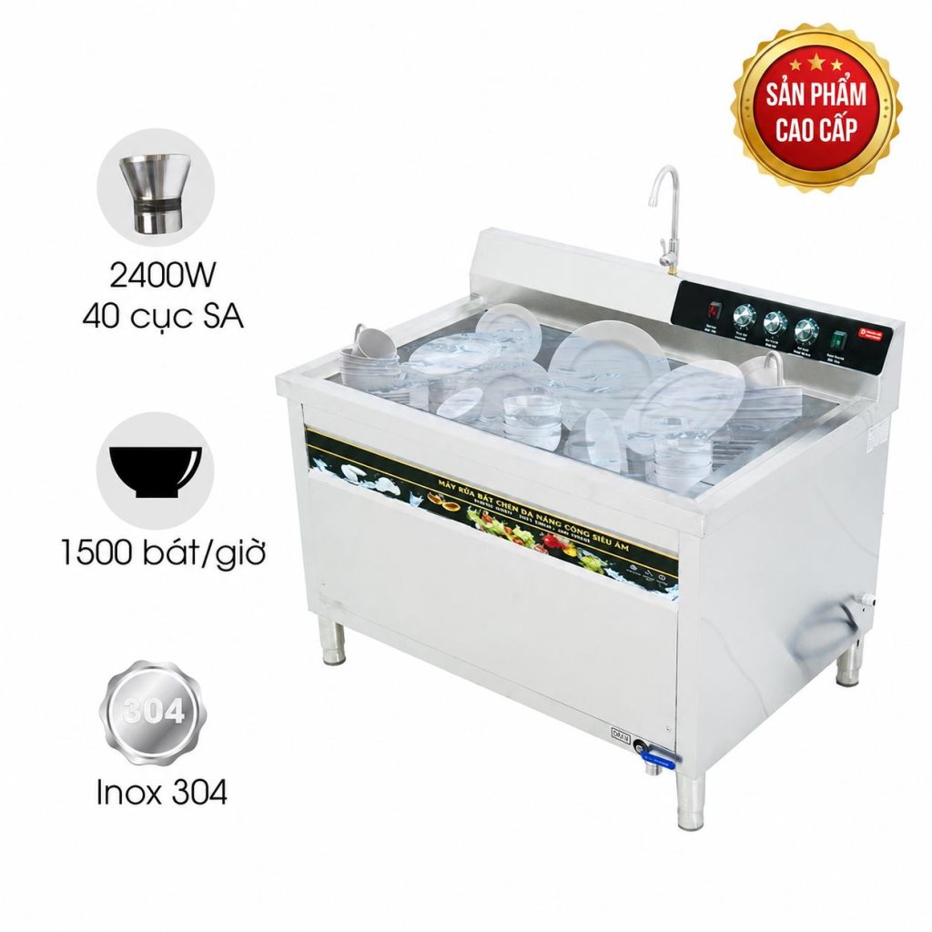 Máy rửa bát siêu âm cao cấp MRS-1200SS (chậu đơn)