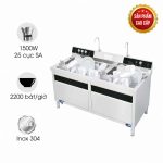Máy rửa bát siêu âm cao cấp MRS-1500SS (chậu đôi)
