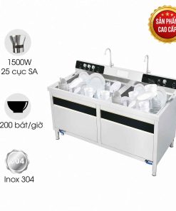 Máy rửa bát siêu âm cao cấp MRS-1500SS (chậu đôi)