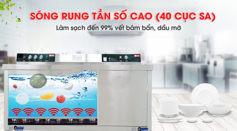 Công nghệ sóng siêu âm hiện đại giúp làm sạch hiệu quả đến 99%