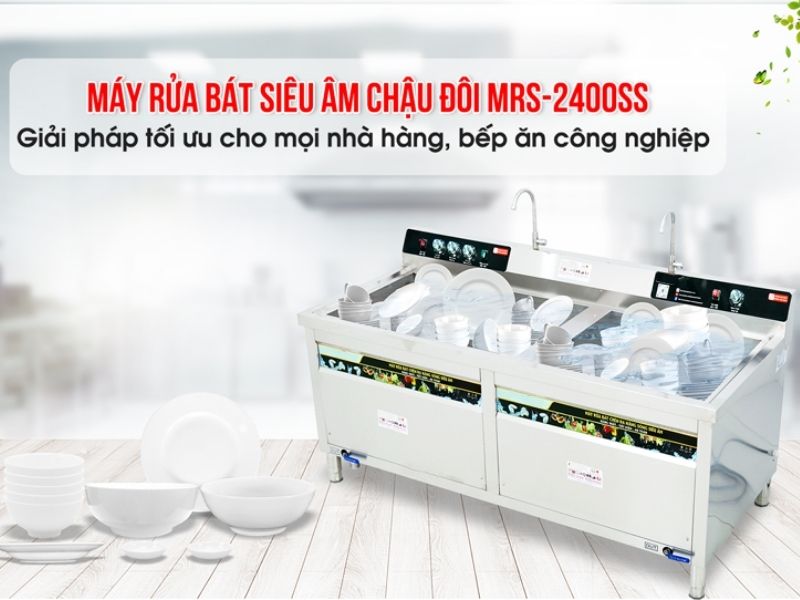 Máy rửa bát siêu âm cao cấp MRS-2400SS (chậu đôi)