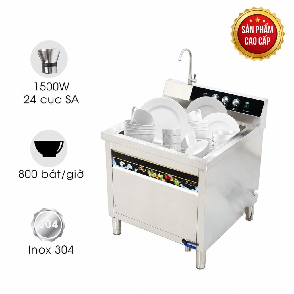 Máy rửa bát siêu âm cao cấp MRS-800SS (chậu đơn)