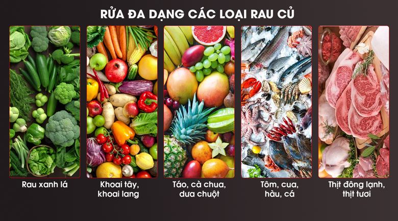 Rửa nhiều loại rau củ